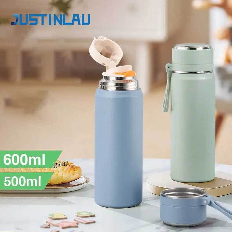 500/600 ml Edelstahl Isolierflasche Kalte & Heiße Tasse Thermoskanne Tasse Doppelwandige Auto Tasse Thermische Iced reise Becher Kaffee Isolierte Tasse Image
