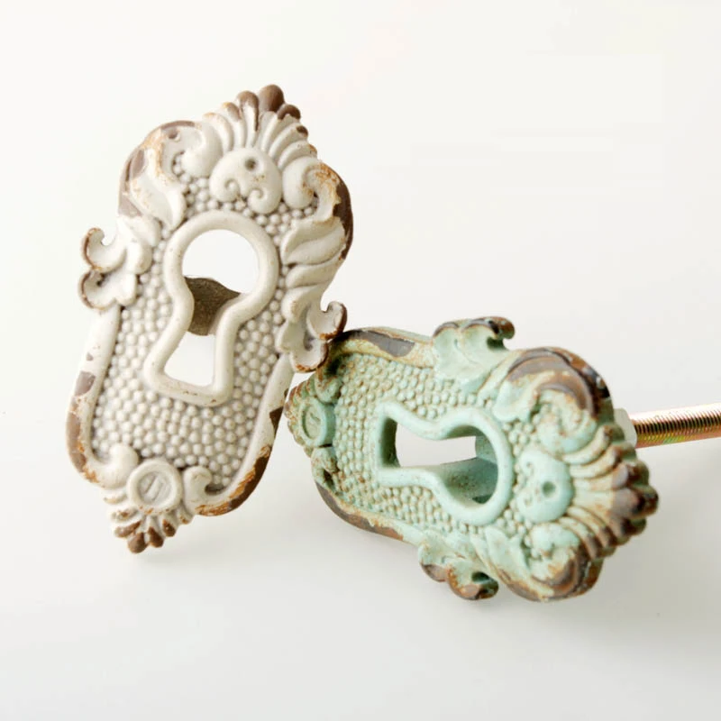 Schlüsselloch-Kleingriff – europäischer klassischer Kleiderschrank-Türgriff aus Zinklegierung, Retro-amerikanischer antiker Schrank-Schubladengriff