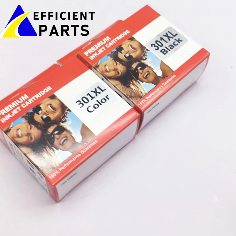 2 schwarze 2-Farben-Tintenpatronen 301 XL 301XL für HP Deskjet 1000 1010 1050 1050A 2050 2050A 2540 Envy 4500 Tintenstrahldrucker Image