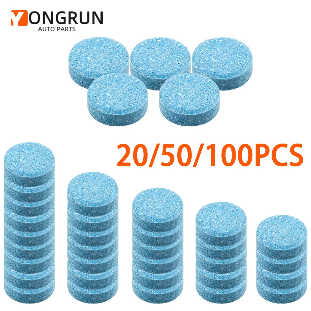 Windschutzscheiben-Reinigungsblatt, Auto-Reinigungs-Brausetablatt, Scheibenwascher-Konzentratblatt, geeignet für Auto- und Küchenfenster Image