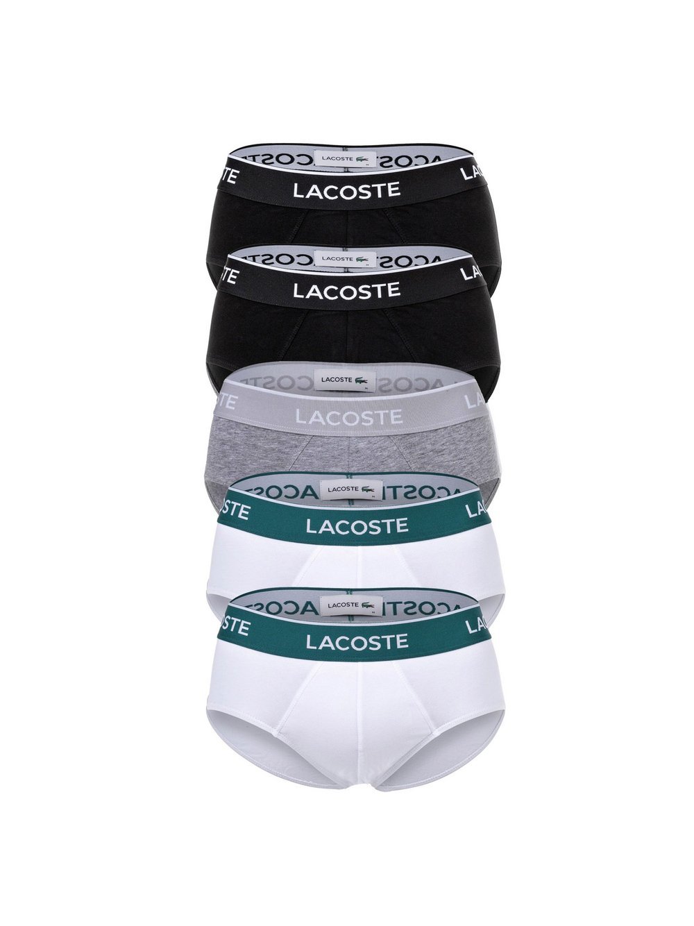 Lacoste Slip 5er Pack Herren mehrfarbig, L Image