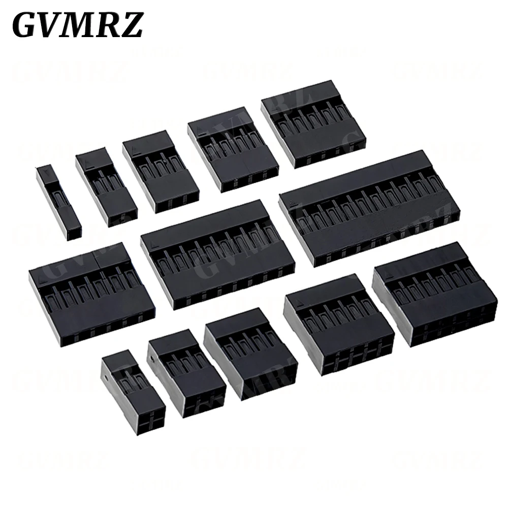 100PCS Dupont Kunststoff Shell Stecker 2,54mm Einreihige Dupont Stecker 1P/2P/3P/4P/5P/6P/7P/8P/9P/10P Gehäuse Image