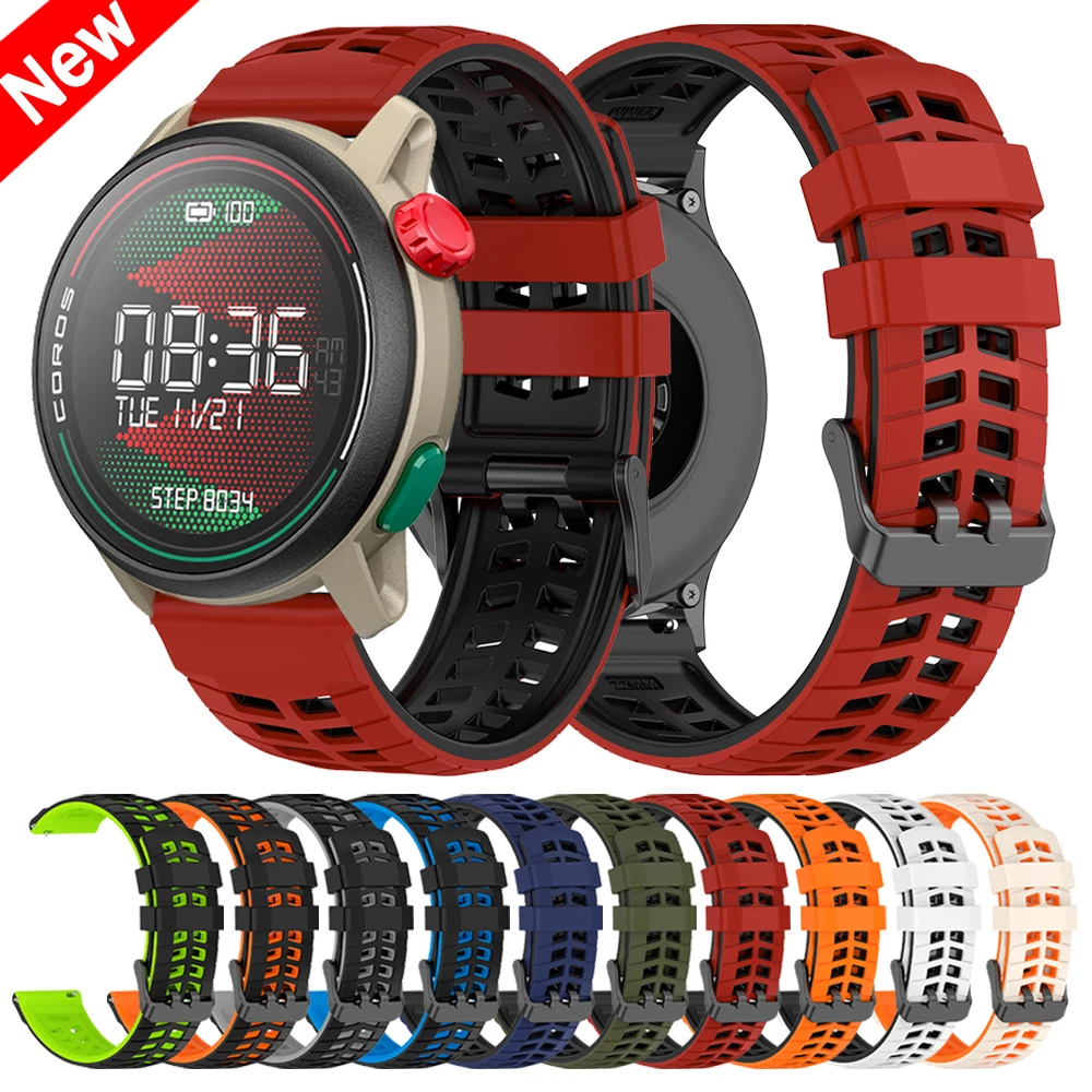 22mm Ersetzen Armband Für COROS PACE Pro 3/APEX 2 Pro 46mm Silikon Armband Für Xiaomi Uhr farbe 2 S4 Sport Atmungsaktive Strap Image