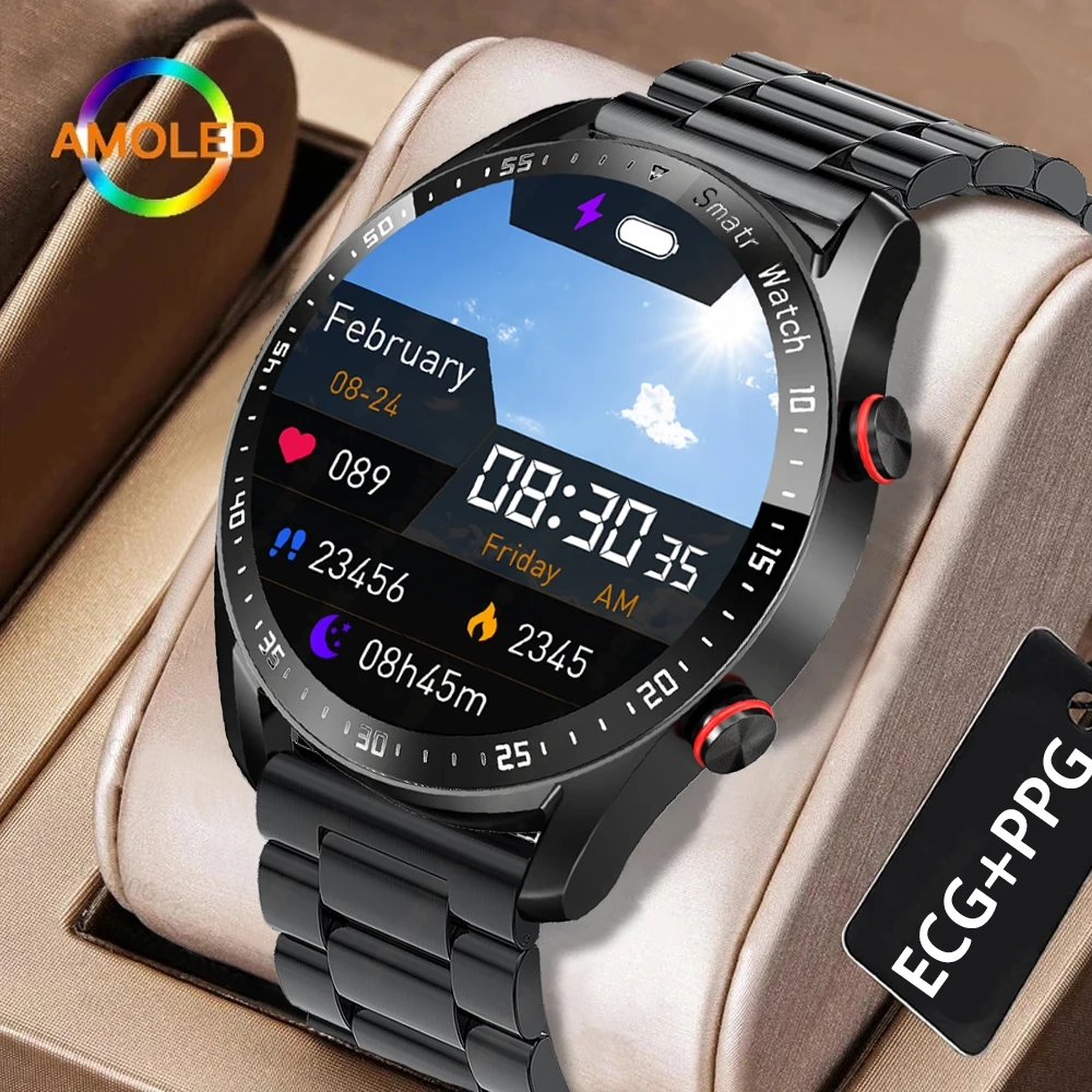 2025 neue Herren-Business-Bluetooth-Anruf-Smartwatch, Gesundheitsüberwachung, EKG + PPG, wasserdichte Smartwatch für Huawei Image