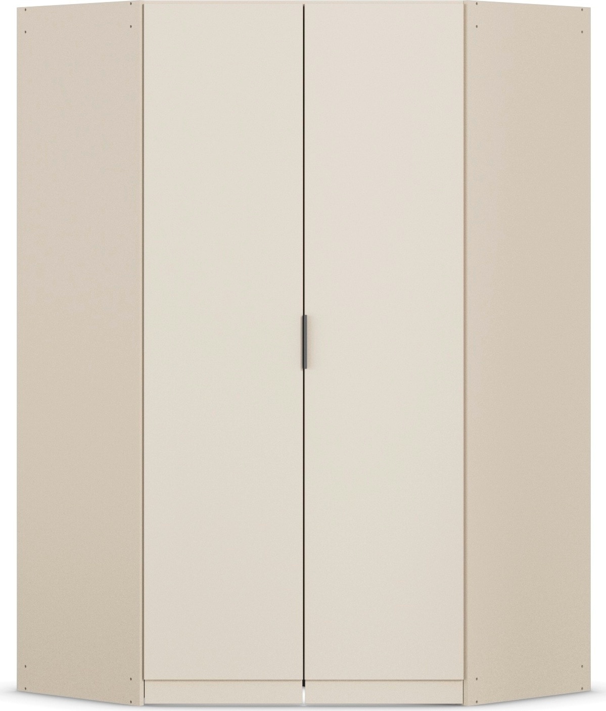 Kleiderschrank RAUCH "Eckschrank Schrank Ankleidezimmer Schlafzimmer Garderobe LAGOA", beige (champagner), B:117cm H:197cm T:117cm, Holzwerkstoff, Schränke, Kleiderschrank, voll ausgestattet viel Stauraum, optional mit Aufsatz MADE IN GERMANY