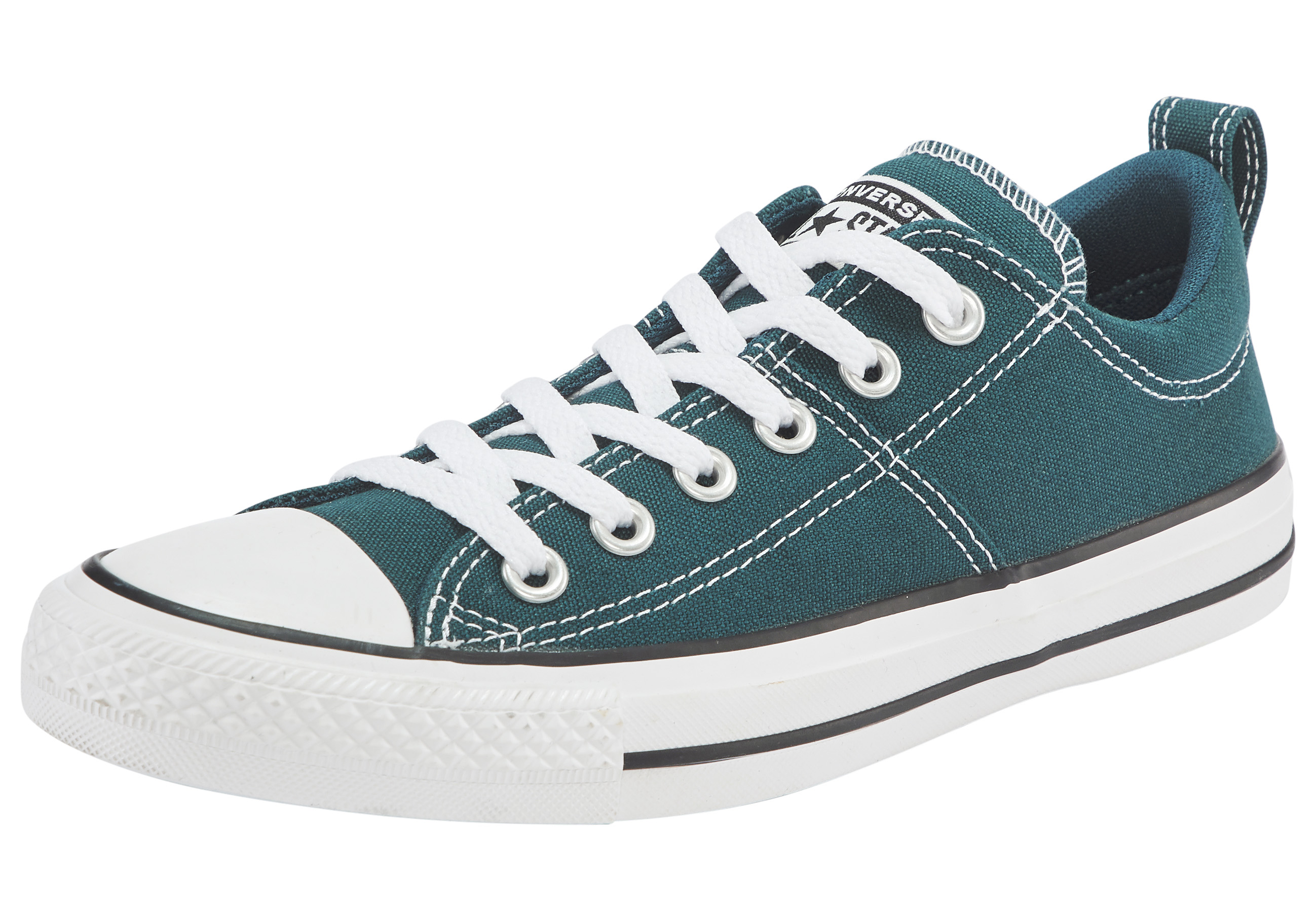 Sneaker CONVERSE "CHUCK TAYLOR ALL STAR MADISON", Damen, Gr. 42,5, schwarzly jaded, weiß, schwarz, Textil, Schuhe Sneaker