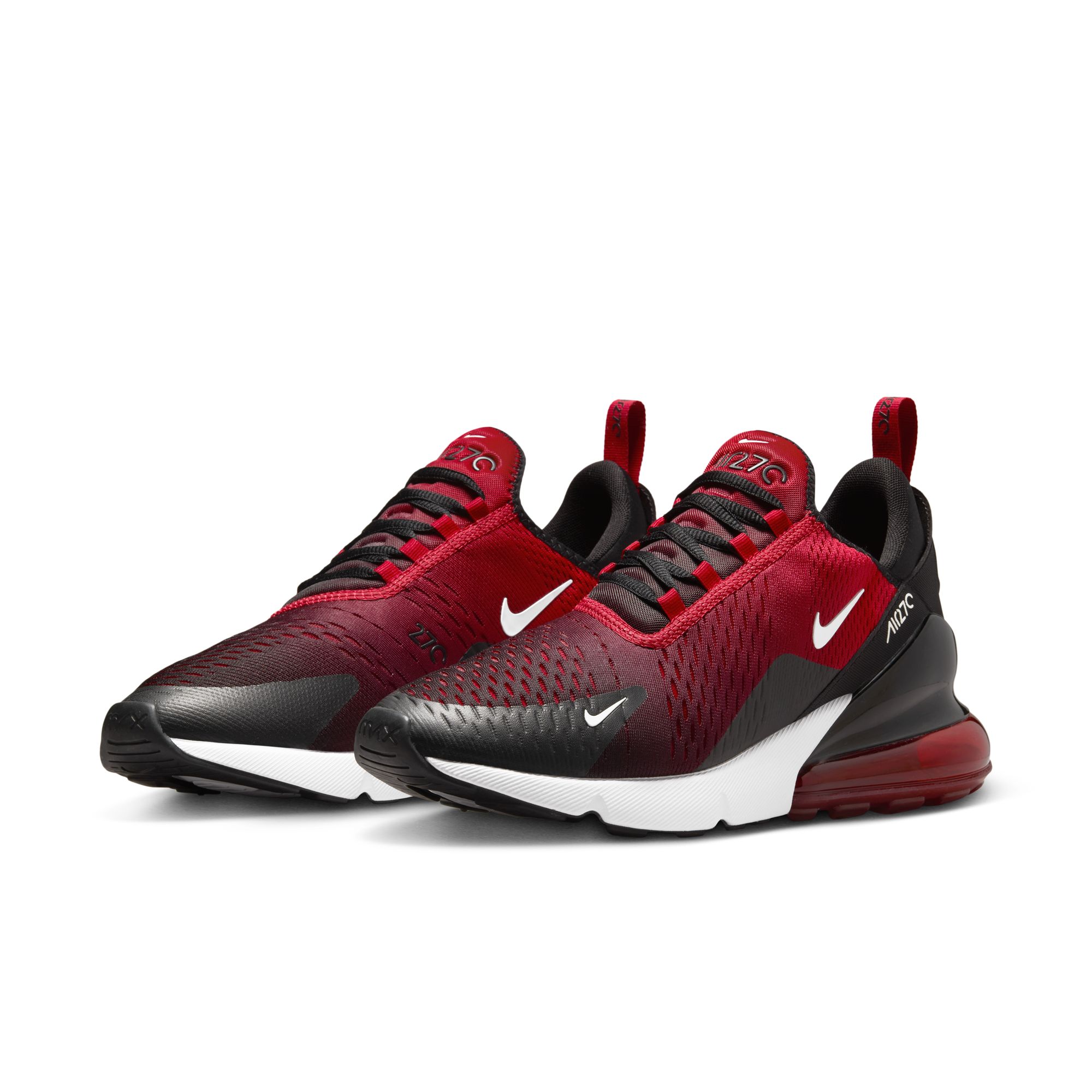 Sneaker NIKE SPORTSWEAR "AIR MAX 270", Herren, Gr. 41, gym rot, weiß, schwarz, Synthetik, Textil, Schuhe Sneaker
