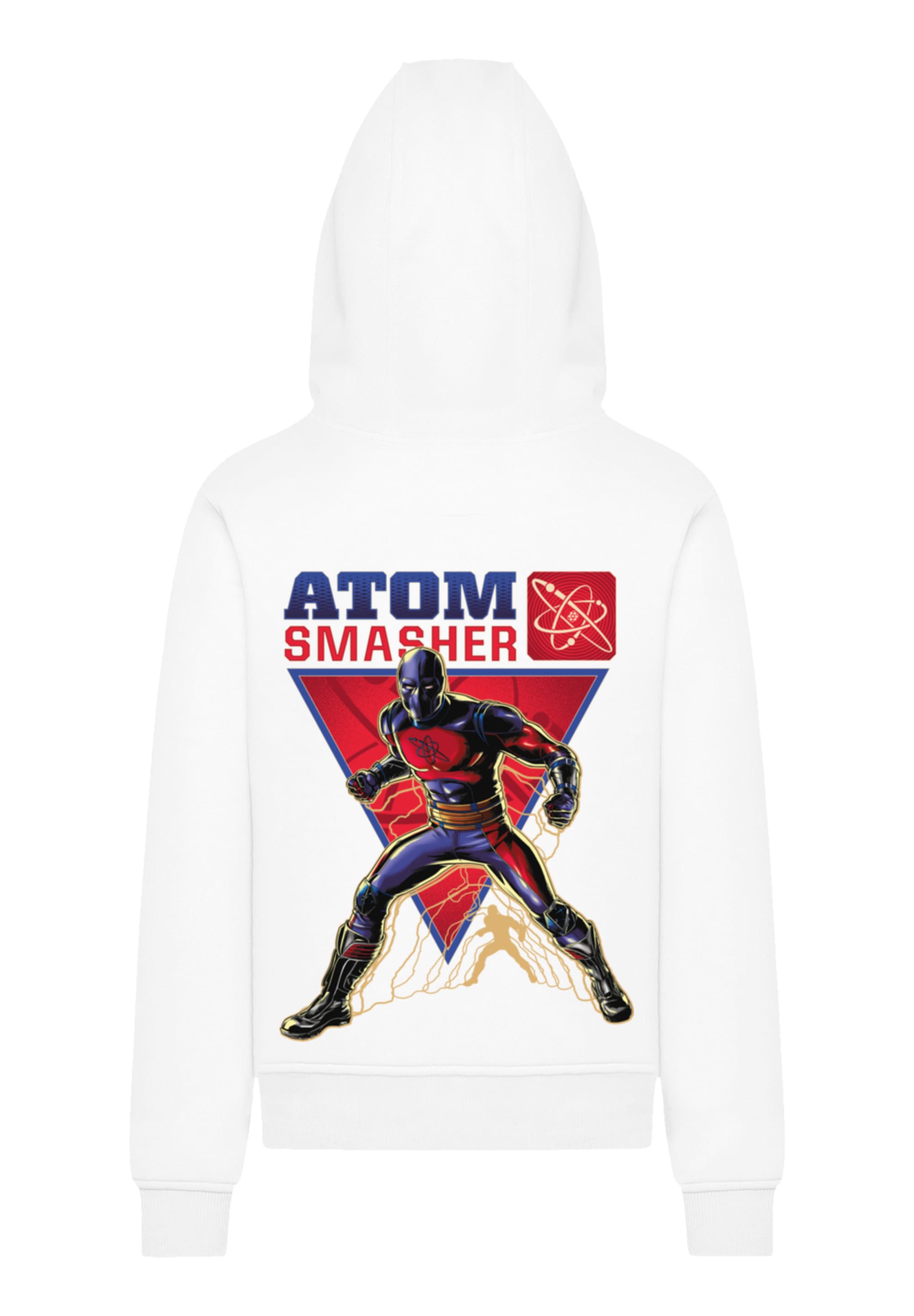 Kapuzenpullover F4NT4STIC "Black Adam Atom Smasher", Herren, Gr. XXL, weiß, Obermaterial: 65% Baumwolle, 35% Polyester, slim fit, Pullover, Official Merch Image