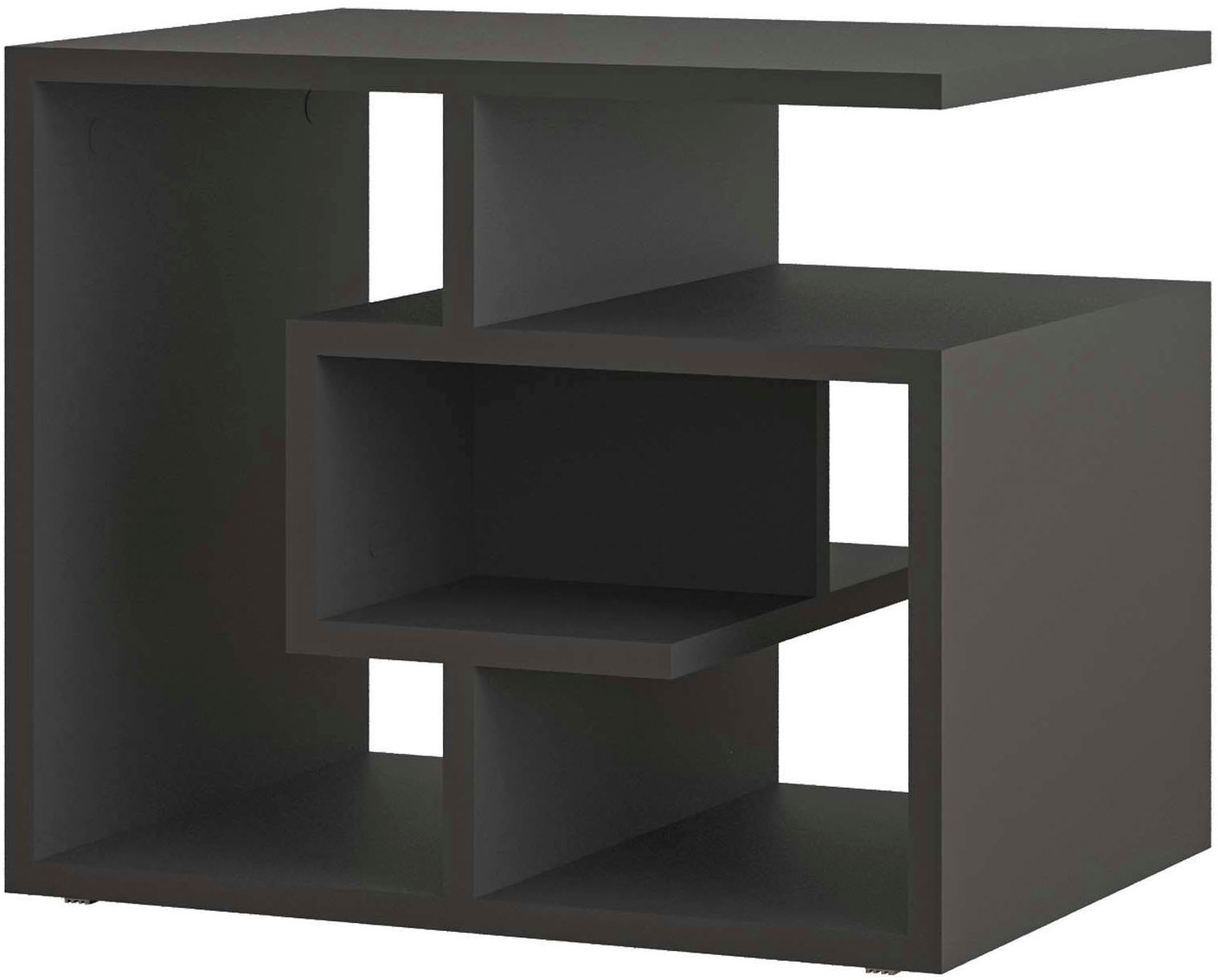 Beistelltisch DECORTIE "LABIRENT COUCHTISCH", grau (antrazit), B:54cm H:45cm T:40cm, Tische, Leichte Montage, Lagerung, Platzsparend Image
