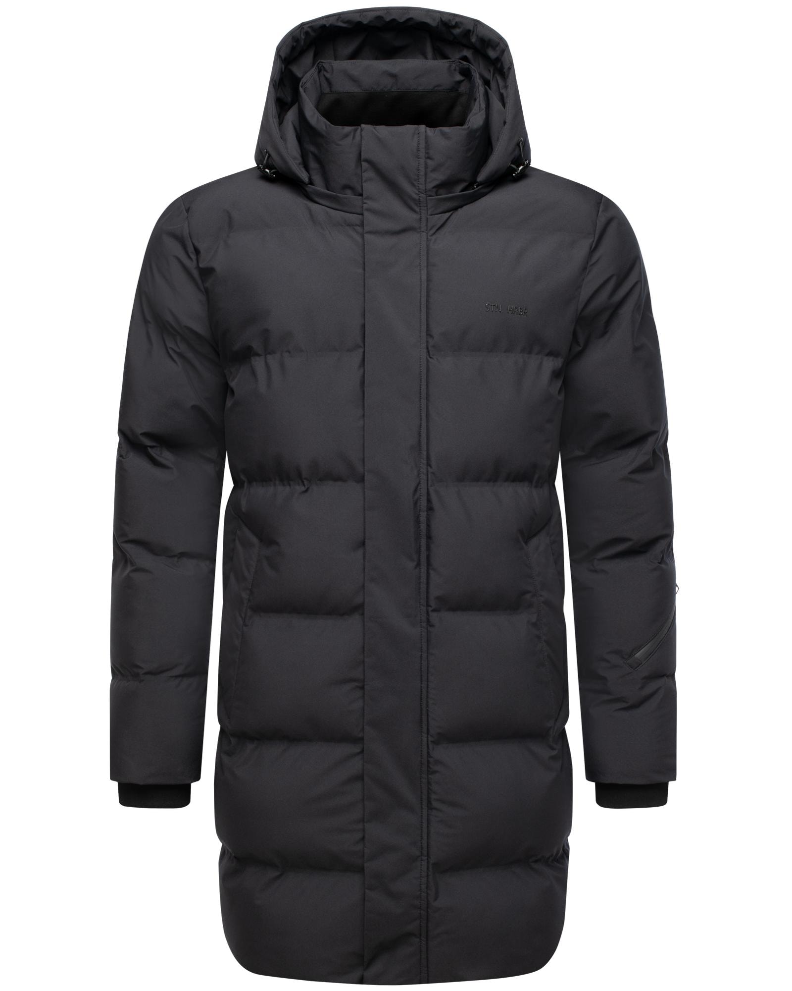 Steppmantel STONE HARBOUR "Thadeek XX", Herren, Gr. XXXL (58), schwarz, Obermaterial: 100% Polyester, Innenfutter: 100% Polyester, Wattierung: 100% Polyester, Ärmelfutter: 100% Polyester, Basic, gerade knieumspielend, hoch geschlossener Ausschnitt,... Image