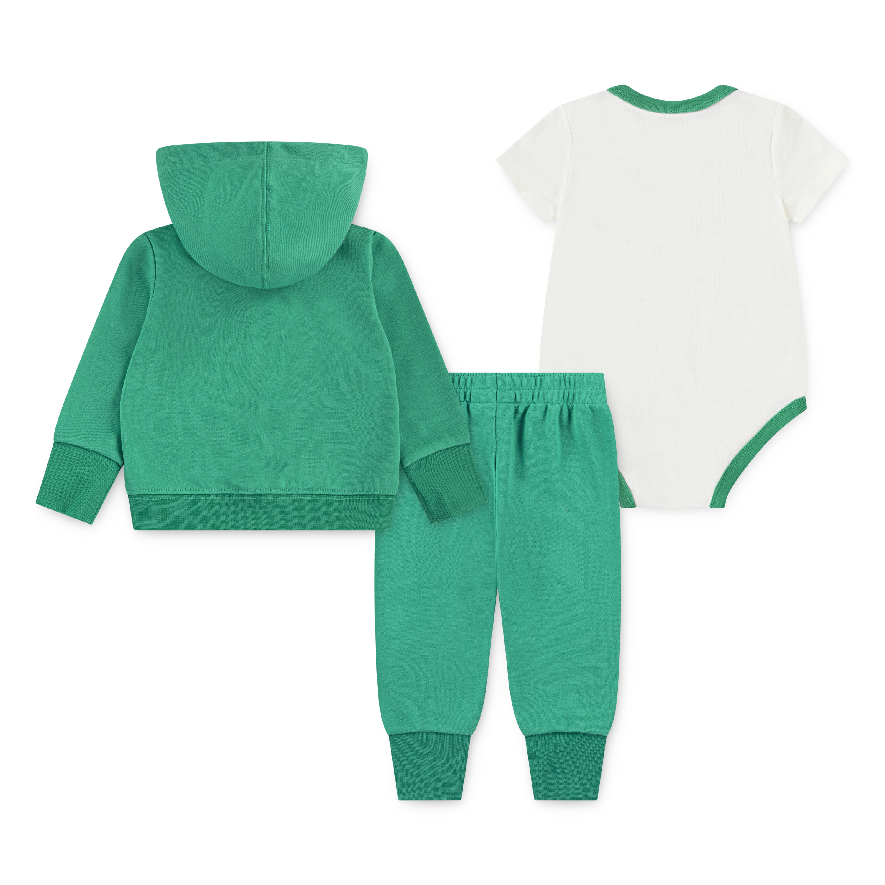 Neugeborenen-Geschenkset NIKE SPORTSWEAR "NKN SUSTAINABLE 3PC FZ SET", Kinder, Gr. 68 (6), stadium grün, Sweatware, Obermaterial: 100% Polyester, KOB Set-Artikel, für Babys Image
