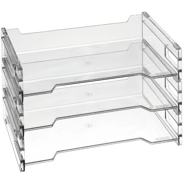Herlitz 3er-Set Briefkorb A4 transparent, 34.5x7.4x22.9 cm Image