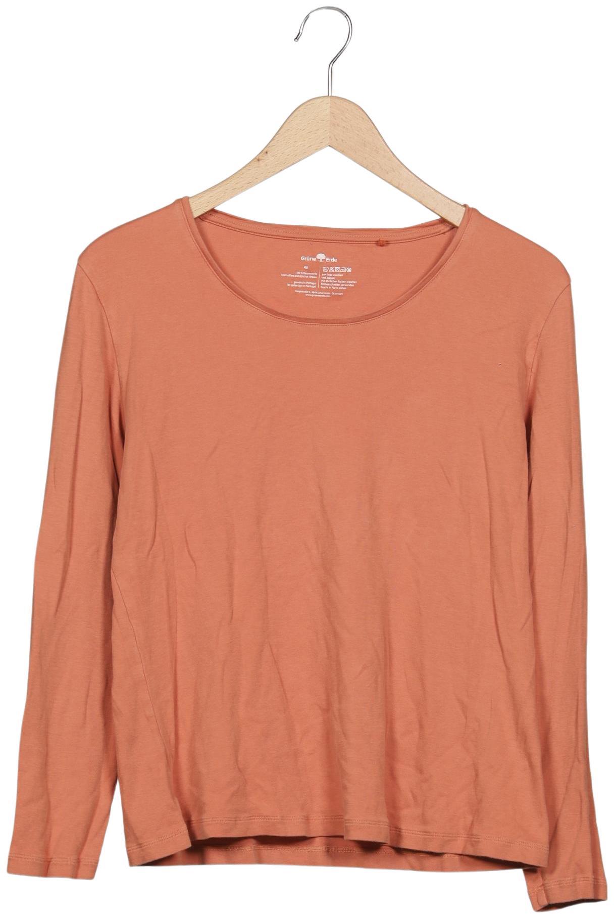 Grüne Erde Damen Langarmshirt, Gr. 46, orange, Baumwolle Image