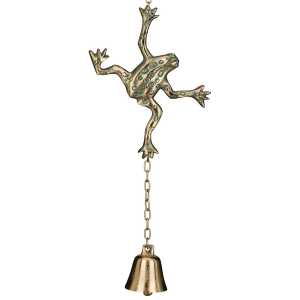 Regal Art & Gift 20734 - Cast Garden Bell - Frog Lawn and Garden Hanging Bells