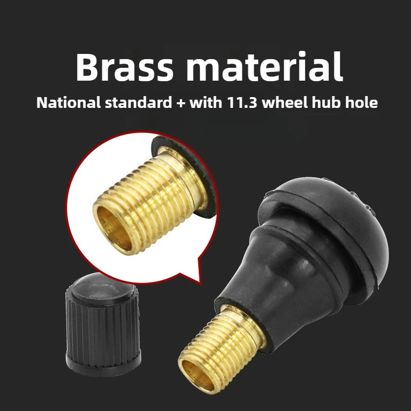10 pièces TR412 tiges de Valve de pneu Tubeless en caoutchouc noir Snap-in pour tiges de Valve de pneu Tubeless de moto de voiture ATV