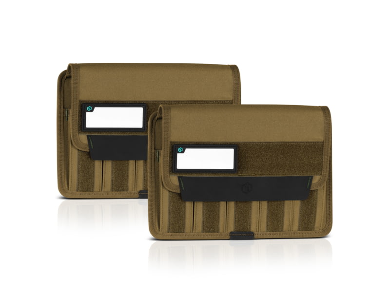 Savior Equipment Mag Buddy Pistol Magazine Pouch 2 Pack Dark FDE 7.25in H x 10.75in W MP-FD-PISX5-2P-TN