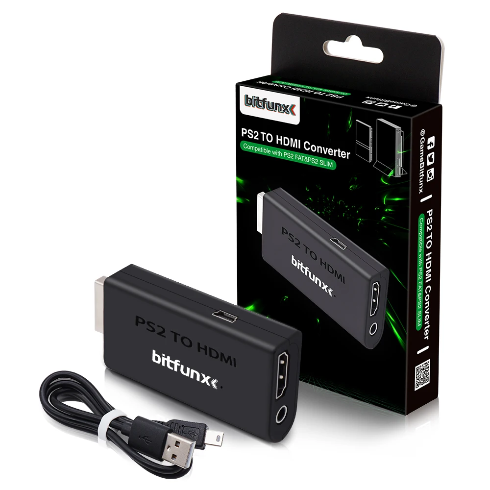Adaptateur Audio et vidéo YPBPR vers HDMI, convertisseur Compatible PS2 vers HDMI pour Console de jeu PS2 480i/480p/576i/576P/720P/1080i