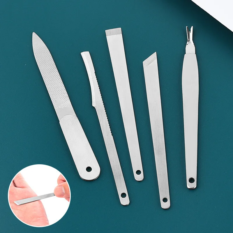 5 teile/satz Edelstahl Pediküre Messer Nagel Schönheit Maniküre Messer Maniküre Pediküre Werkzeug Entfernen Abgestorbene Haut Schwielen Image