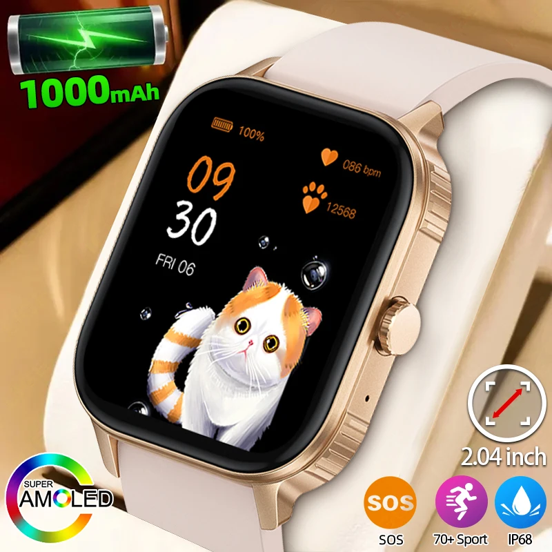 LIGE Neue Smart Uhr Frauen Bluetooth Anruf Benutzerdefinierte Uhr Gesicht Sport Fitness Tracker IP68 Wasserdicht Männer Smartwatch für Android IOS Image