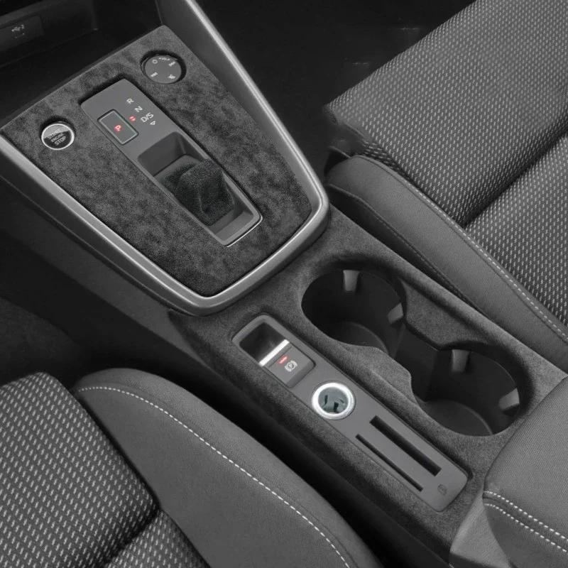 Für Audi A3 A3L S3 2021-2025 Alcantara Wildleder Overlay Interior Center Konsole Getriebe Abdeckung Shift Panel Fenster Lift taste Rahmen Image