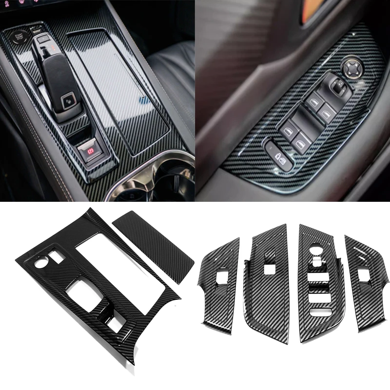 LHD Für Peugeot 508 Allure SW GT 2019-2021 ABS Auto gangschaltung Panel Fenster Schalter Dekoration Abdeckung Trim innen Zubehör Image