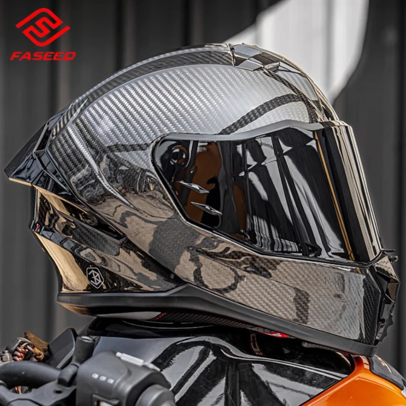 Carbon Fiber Motorrad Helm Rot Blau Objektiv Capacete Mann Frauen Racing Casco für DUKADI für Honda für TRIUMPH Große Größe 54-67 cm