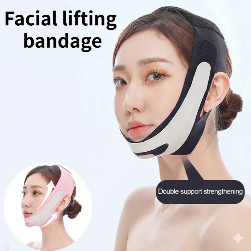 Frauen Gesicht Abnehmen Verband Doppel Kinn Reduzierer V Linie Gesicht Shaper Anti Falten Wange Lift Up Wiederverwendbare Gesicht Strap Schönheit Werkzeuge Image