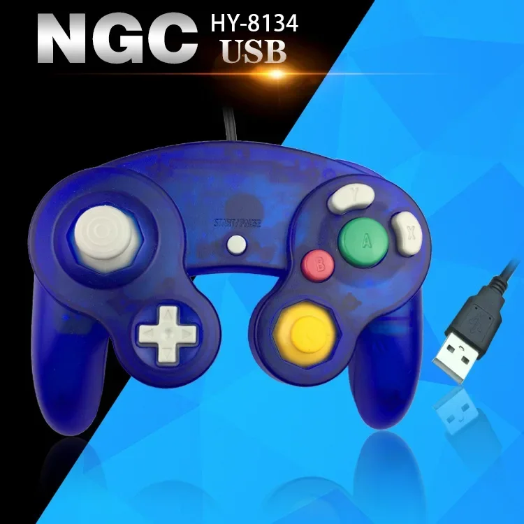 Retro-Spiel für Gamecube-Controller, USB-Kabelgebundener Handheld-Joystick für Nintendo NGC GC, Steuerung für MAC Computer PC Gamepad ns Image