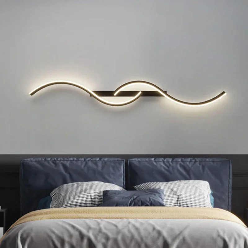 Moderne Led Wand Dekor Lampe Für Wohnzimmer Esszimmer Schlafzimmer Nacht Wand Lichter Hause Dekoration innen Schwarz/Goldene wandleuchten