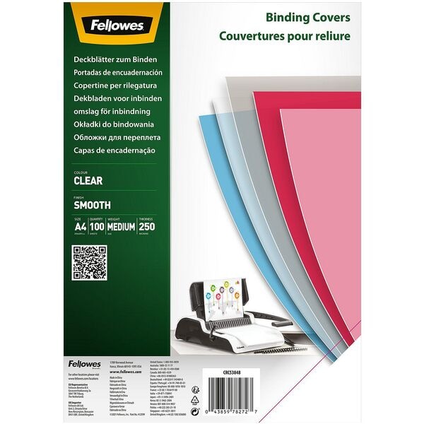 Fellowes Deckfolien für Bindemappen A4 0,25 mm 100 Stück Image
