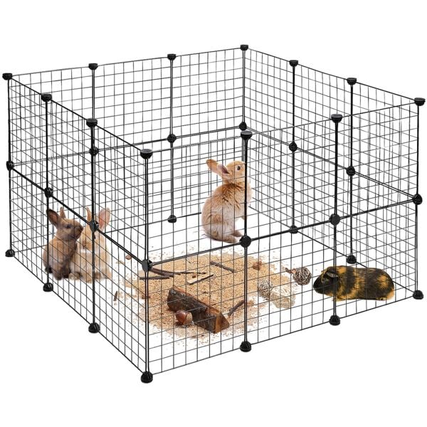 relaxdays DIY Freilaufgehege Gitter 24-tlg.