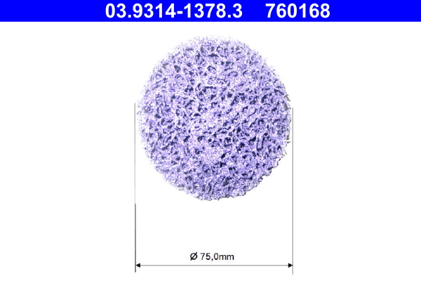 ATE Reinigungsscheibe, Reinigungsset-Radnabe 03.9314-1378.3 75mm Image