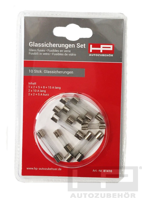 HPAUTO Sicherung Glassicherungen-Set 10-tlg. VPE 10x 81410 Image