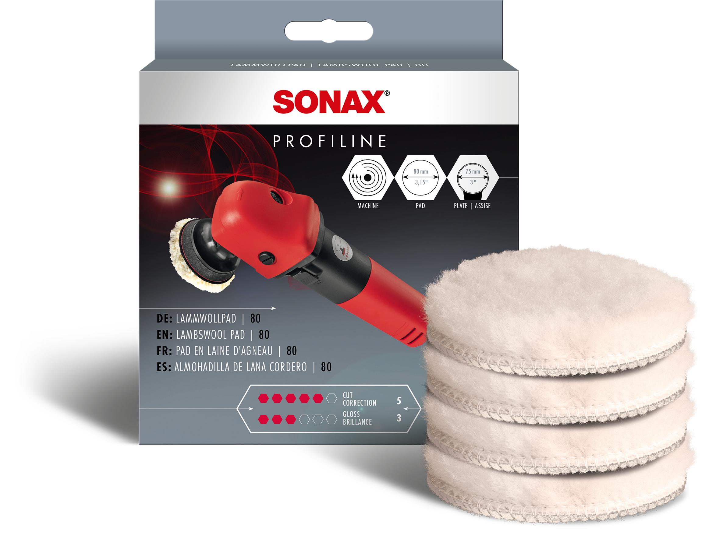 SONAX LammwollPad 80 04941410 Aufsatz, Poliermaschine 4x Image