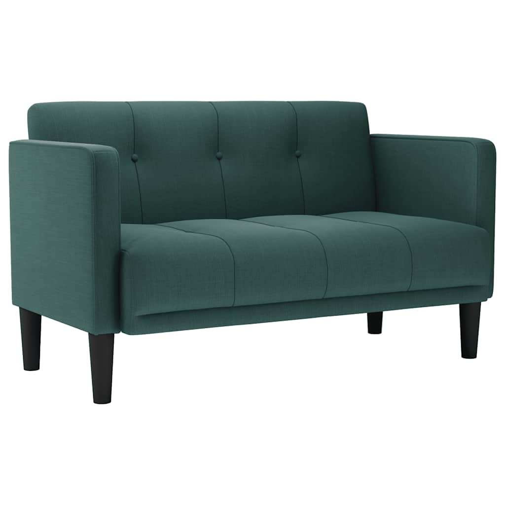 vidaXL Zweisitzer-Sofa Dunkelgrün 111 cm Stoff Image