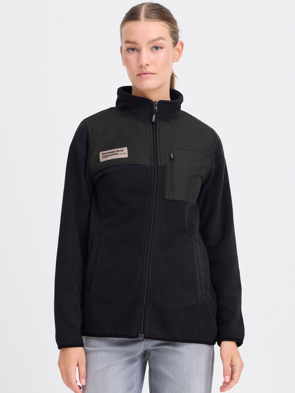 OXMO Fleecejacke Damen schwarz, S Image