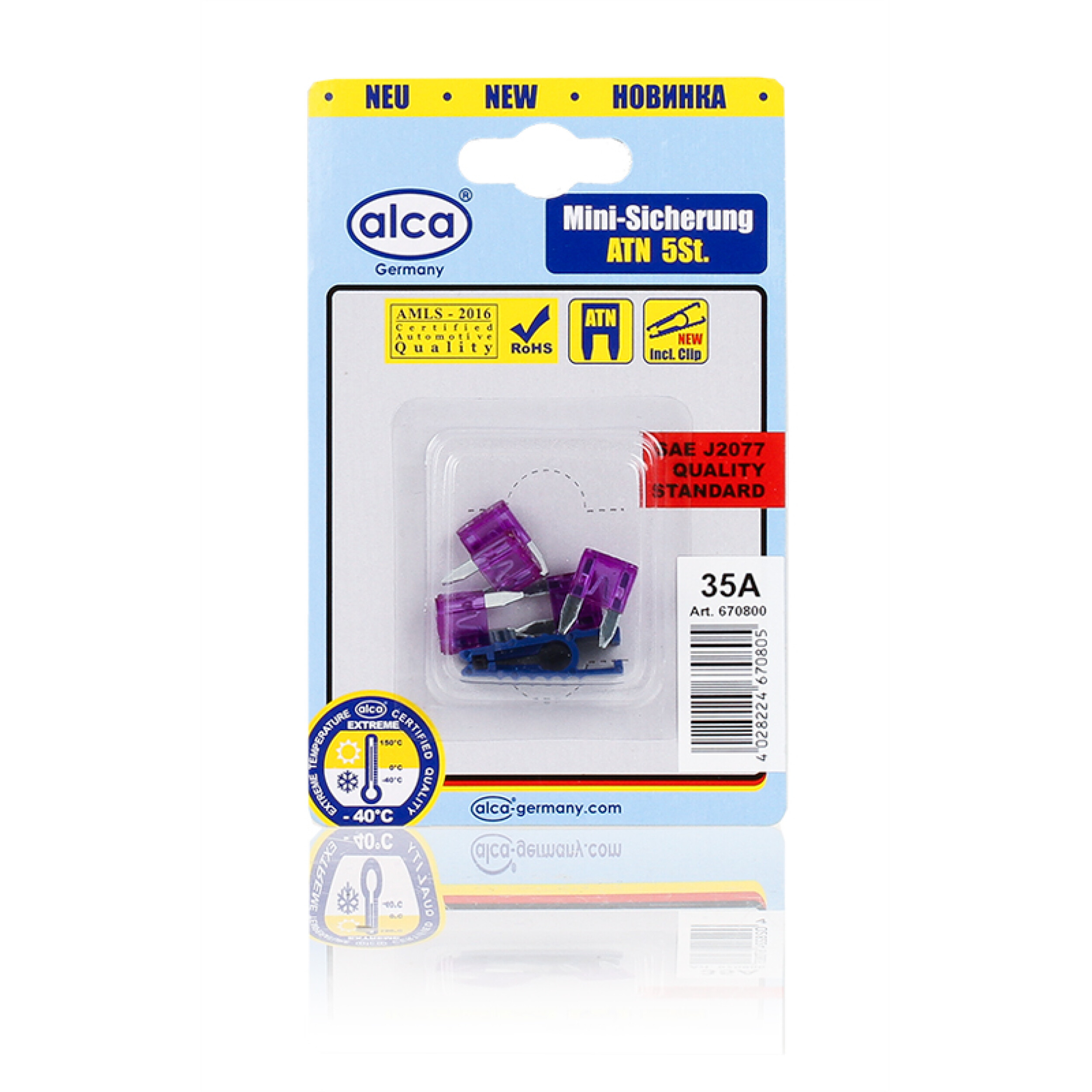 ALCA Mini-Sicherungen 35 A 5St. Blister Sicherung 670800 Image