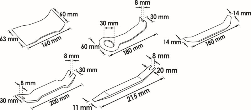 VIGOR Lösehebel-Satz, Türverkleidung Lösehebel Satz V1369 Image