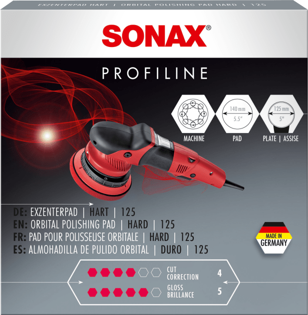 SONAX ExzenterPad hart 125 Stützteller, Poliermaschine 1x 04923410 Image