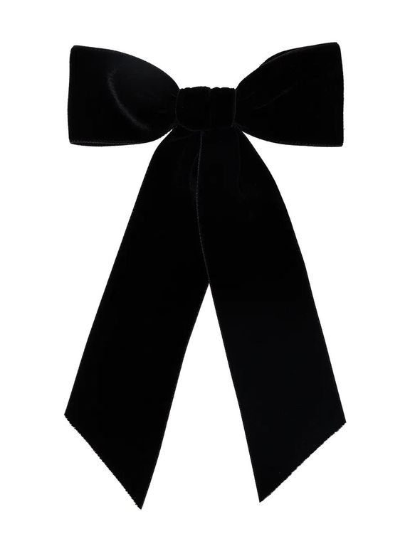 Velvet Bow Barrette - Black - Jennifer Behr Hair
