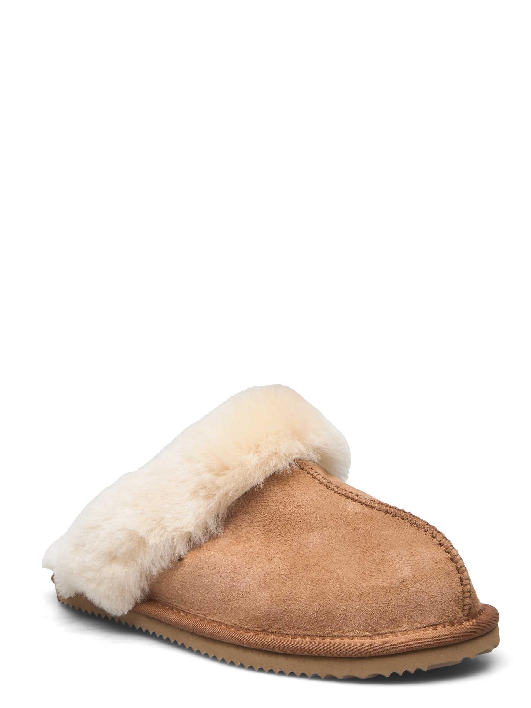 Slipper ROSEMUNDE "Sydney Shearling Reversed Slippers", Damen, Gr. 38, cognac, Obermaterial: 100% Lammveloursleder. Futter: 100% Lammfell, Schuhe Slipper, Atmungsaktiv, flexibel, bequem, weich, mit Memory Foam
