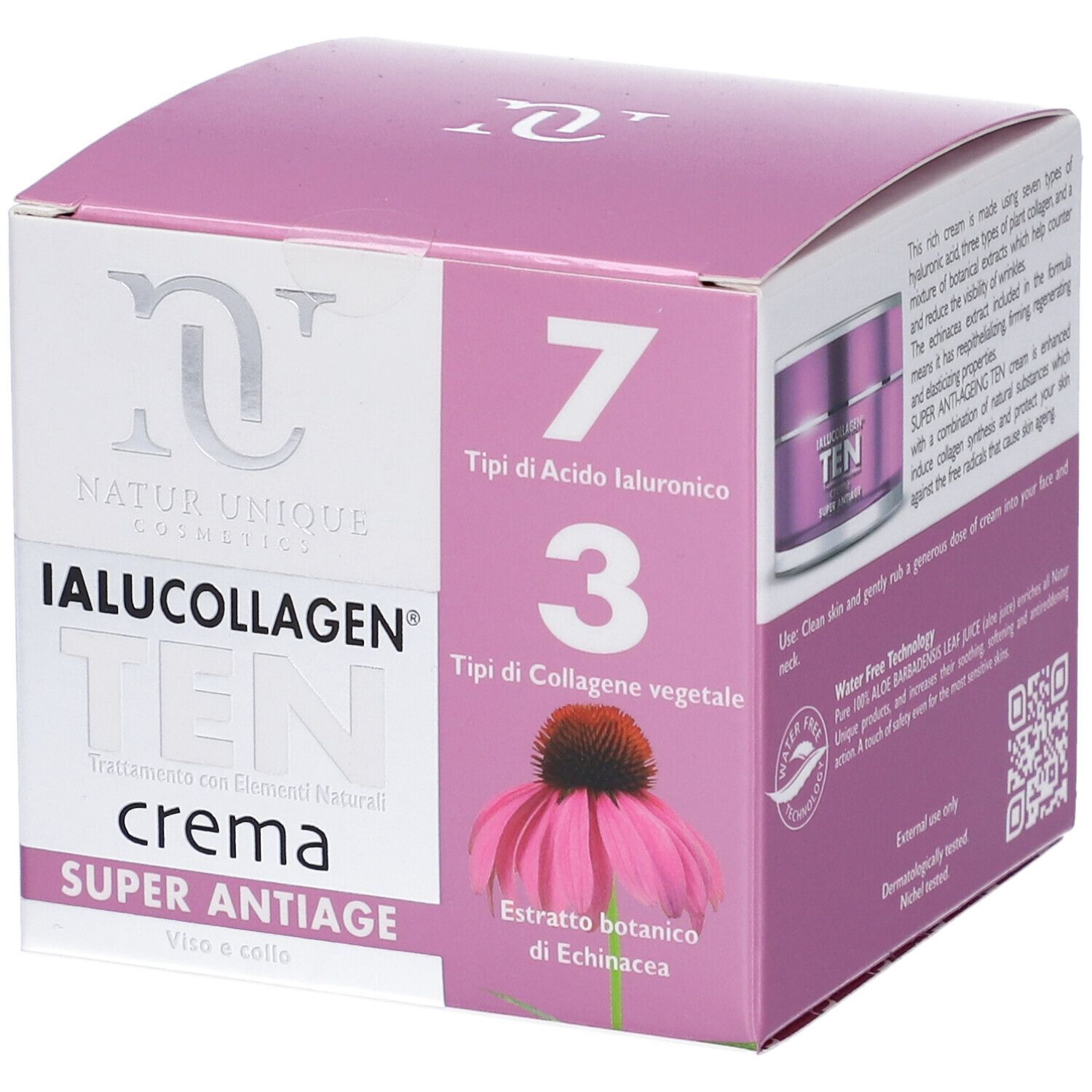 Natur Unique Ialucollagen Ten Cream Viso Super Antiage 50 ml Crema per