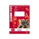 Herlitz 117077 Spiral-Schulblock A5/40 Lineatur 07 (kariert) FSC Mixed 10er Packung Motive sortiert