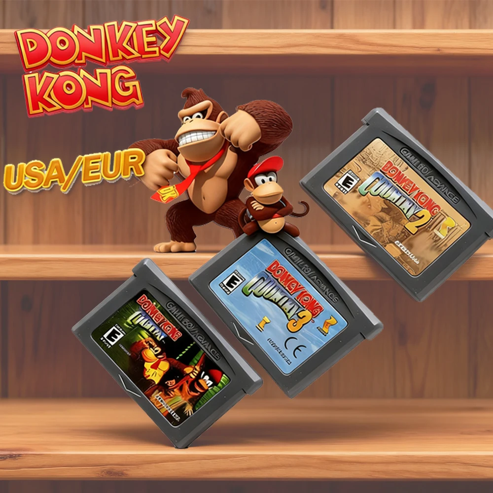 GBA Game 32Bit Cartridge Videospielkonsolenkarte Donkey Kong Series vs. Donkey Kong Country für GBA/SP/DS Image