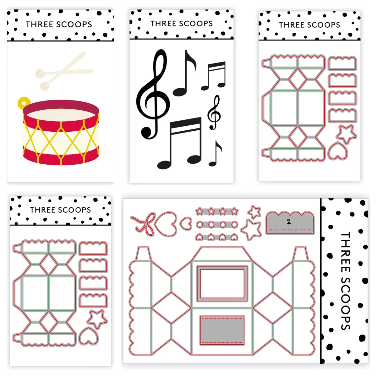 2025 Neue Weihnachten Schneiden Präge Stirbt Lille Pony Stor Pony Trommel Knoten Stirbt DIY Scrapbooking Grußkarte Tagebuch Handmade Image