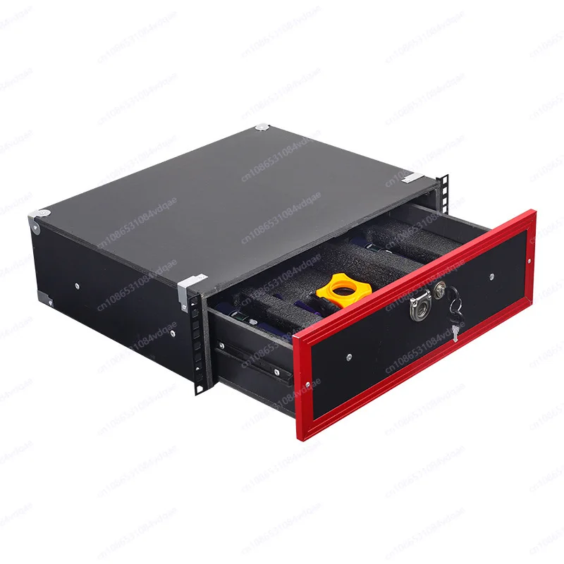19-Zoll-2U-Schublade mit Schloss, geeignet für ABS-Luftgehäuse, Mikrofonschrank, 3U-Mikrofonempfänger aus Massivholz, technisches Gehäuse Image