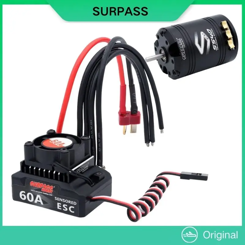 SURPASS HOBBY S540 17,5T 21,5T LAGER SPEC Bürstenloser Motor S60A Sensored ESC Combo Set für 1/10 1/12 RC Car Racing