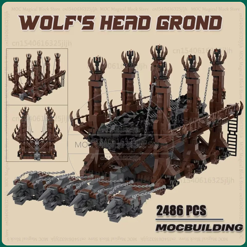 Wolfskopf Grond MOC Filmscenz Bausteine Technologie Ziegel DIY Montage Modell Schloss Puzzle Sammlung Spielzeug Geschenke Image