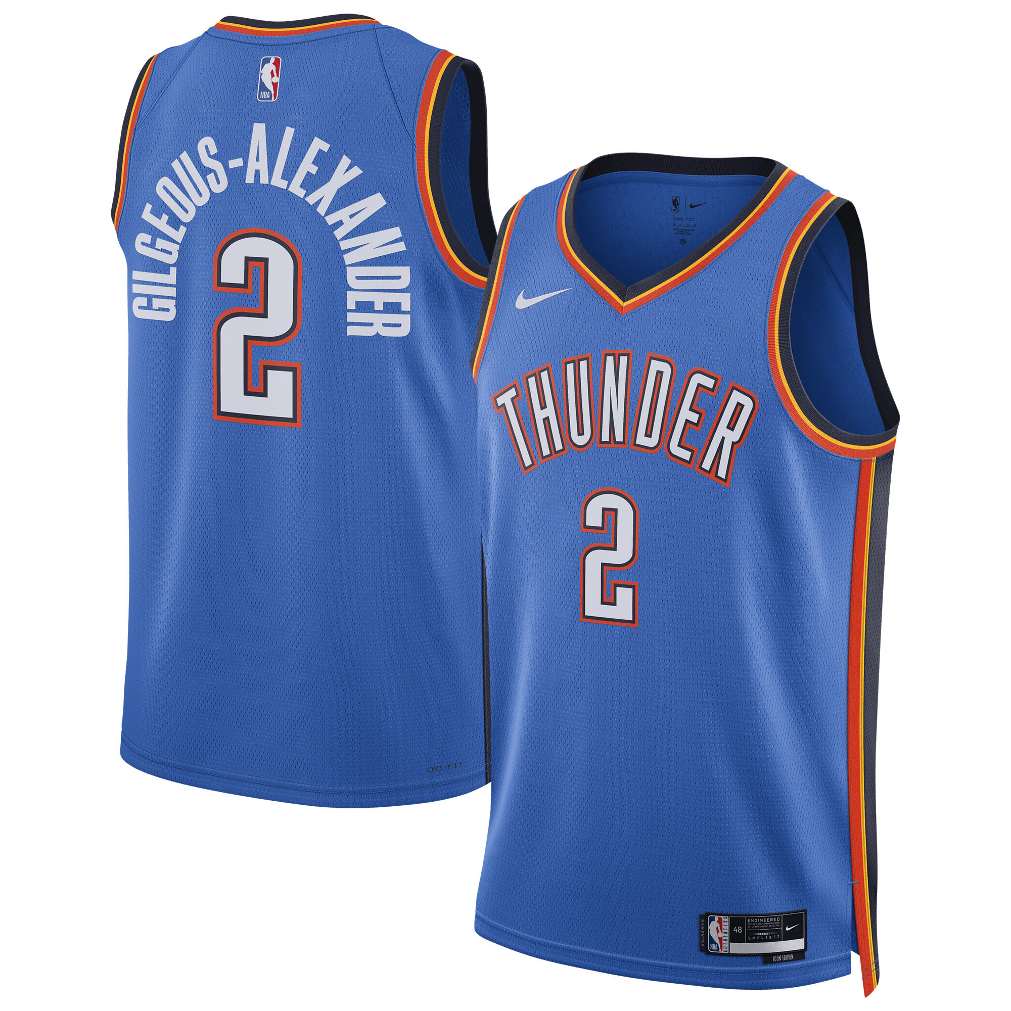 Oklahoma City Thunder Nike Replica Icon Swingman Trikot – Gilgeous-Alexander – Unisex Image