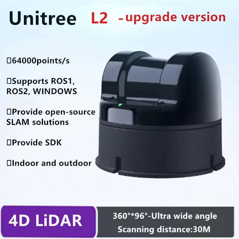 Neuer Unitree L2 Bionic 4D LiDAR Sensor 3D-Scanner 360 ° TOF Leistungsverbesserung für Roboternavigation und Hindernisvermeidung Image